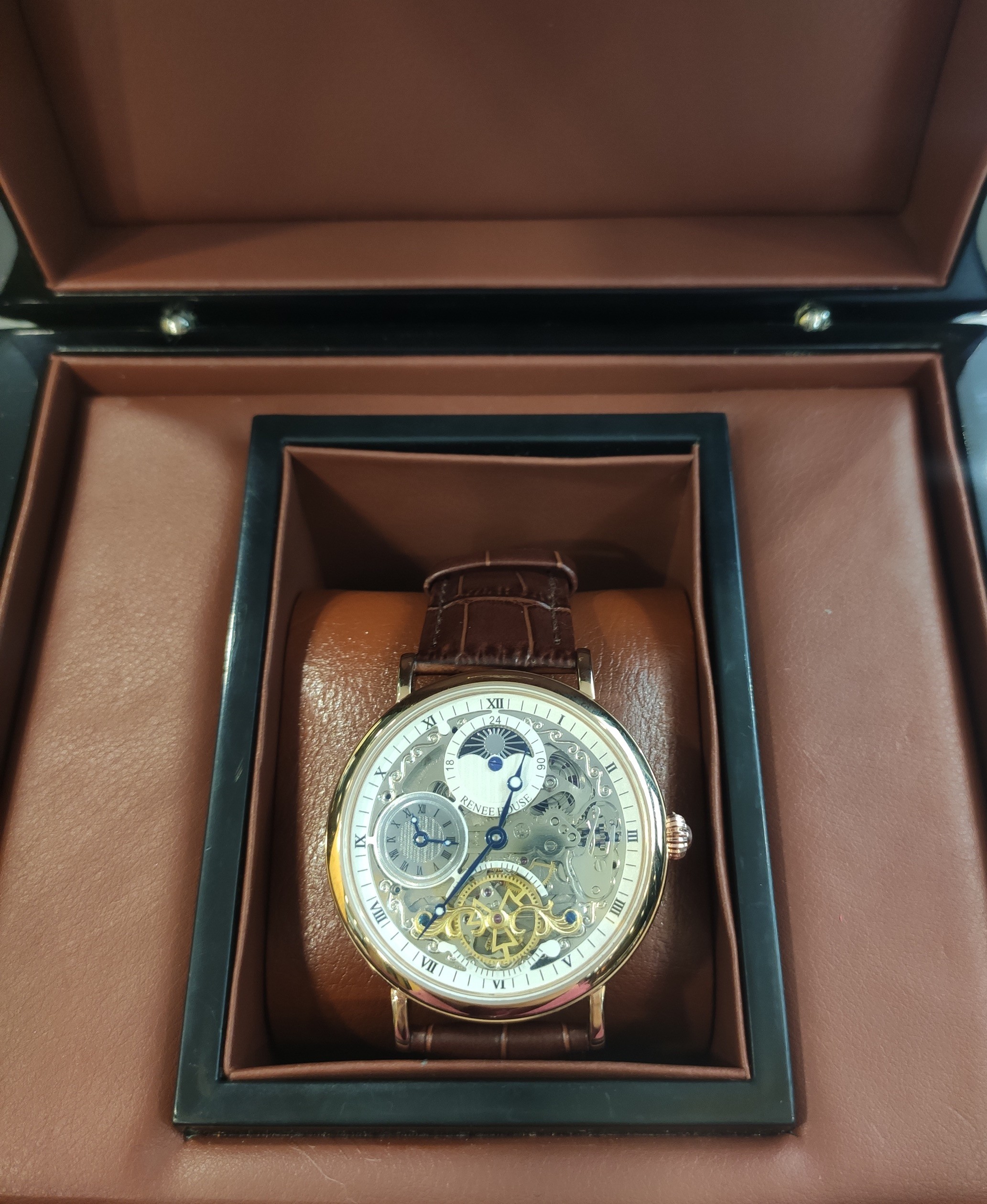 renee house瑞尼世家 陀飞轮机械男表&nbsp;鸢尾