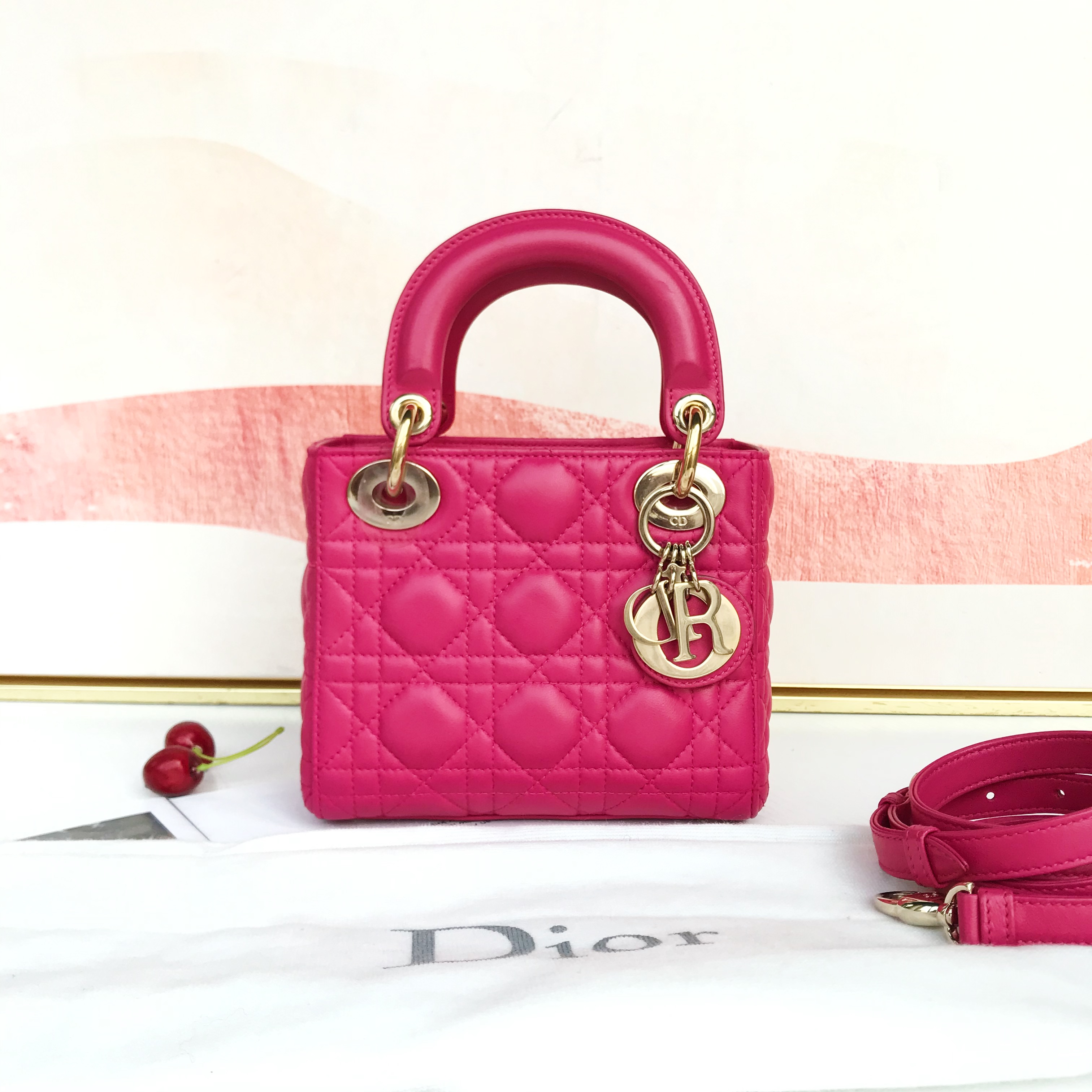 小奢仓/dior迪奥/三格戴妃包/95新/公价33000