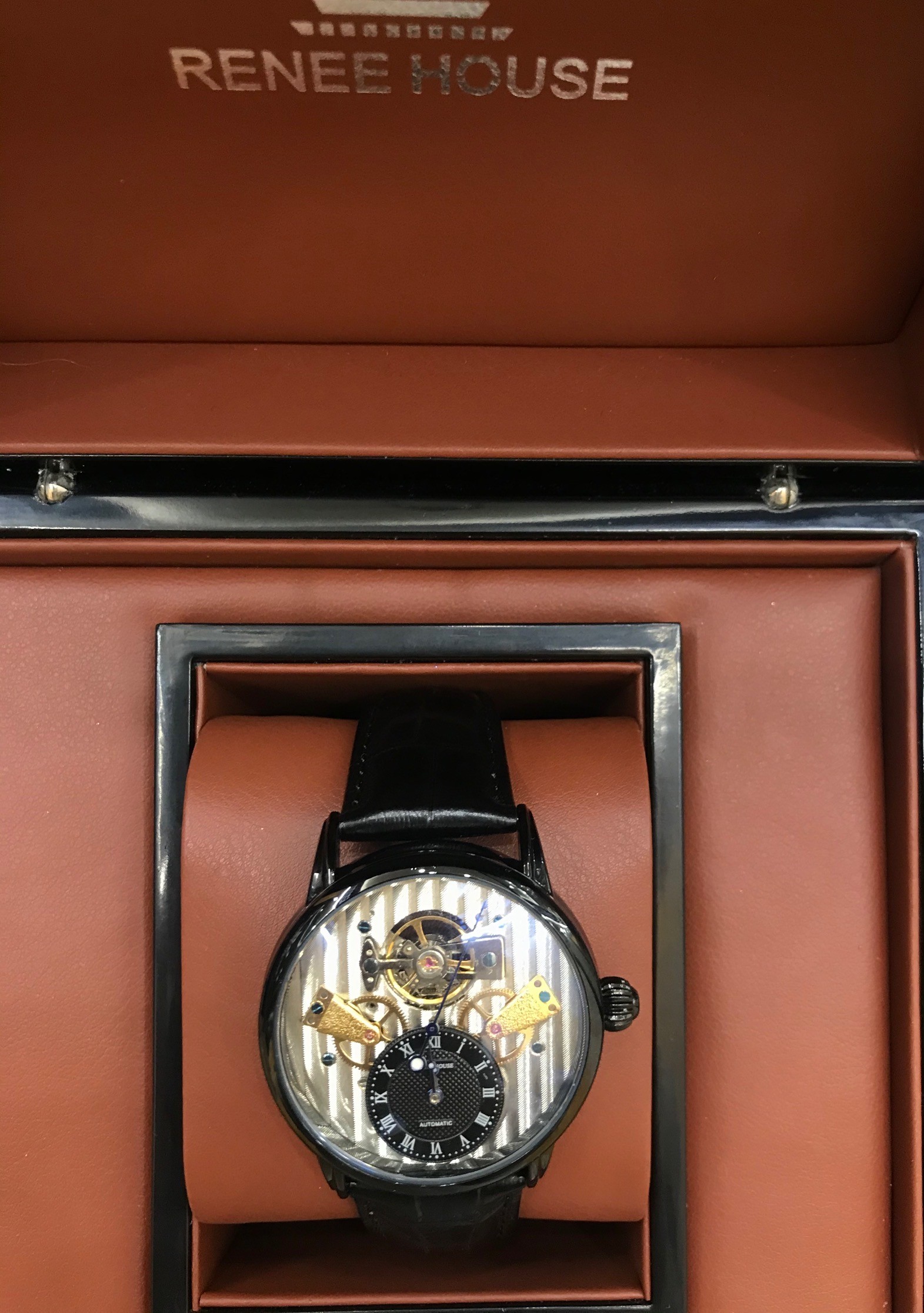 renee house瑞尼世家 陀飞轮机械男表&nbsp;暗影