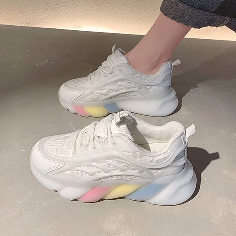 班洛鸟 休闲时尚彩虹老爹鞋 8028