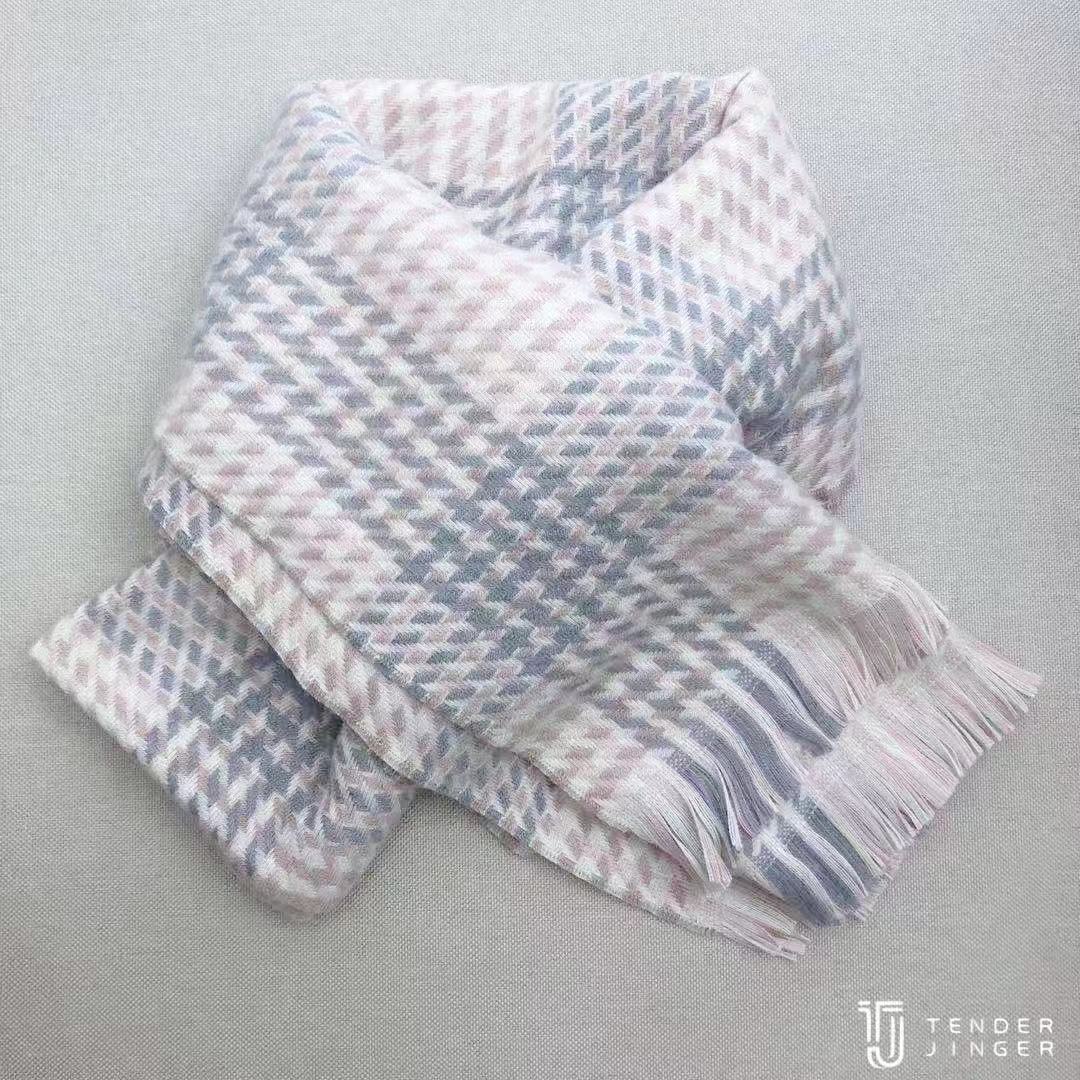 tender jinger 秋香千鸟格围巾 t41xhx658