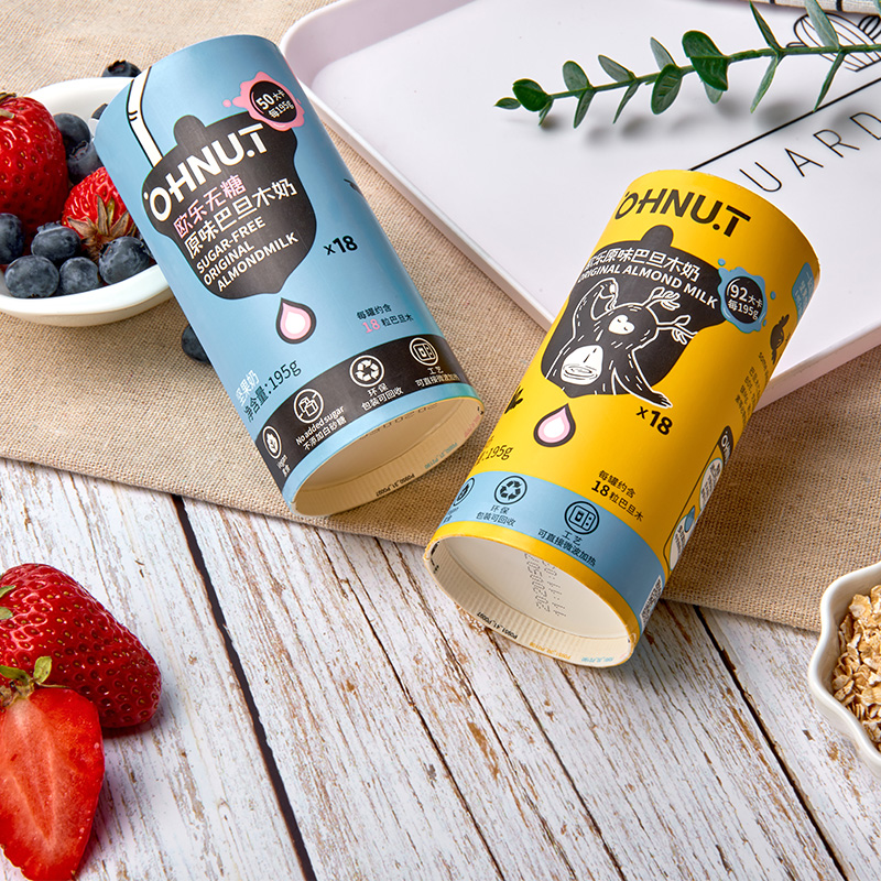 ohnut欧乐0蔗糖低卡巴旦木奶健身营养植物蛋白饮料早餐奶195g*3罐